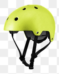 Green bike helmet png, transparent background