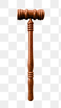 Gavel png collage element, transparent background