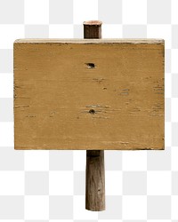 Beige wooden sign png gardening, transparent background