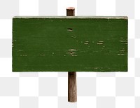 Green wooden sign png gardening, transparent background