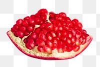 Pomegranate png collage element, transparent background