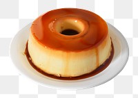 Caramel pudding png collage element, transparent background