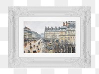 PNG vintage white picture frame, transparent design