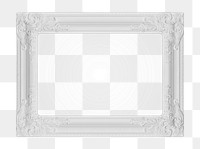 PNG white picture frame mockup, transparent design