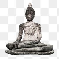 PNG Seated Buddha, collage element, transparent background