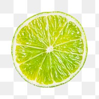 Fresh lime slice png collage element, transparent background