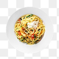 Spaghetti png collage element, transparent background