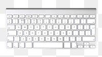 Wireless keyboard png, transparent background