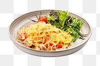 Spaghetti png collage element, transparent background