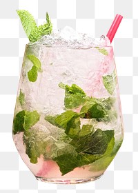 Mojito cocktail png, transparent background