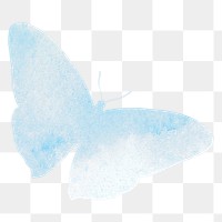 Png pastel blue butterfly illustration on transparent background