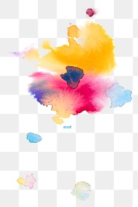 Colorful png watercolor, element on transparent background