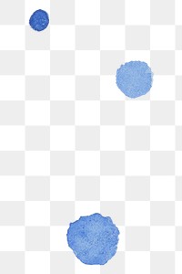 Png blue watercolor dots on transparent background