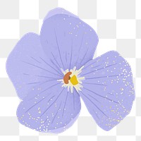 Png cute purple flower sticker on transparent background