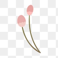 Pink flower png illustration, transparent background