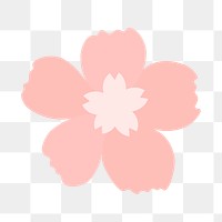 Pink flower png illustration, transparent background