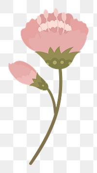 Pink flower png illustration, transparent background