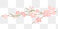 Pink png flower on transparent background, sakura illustration