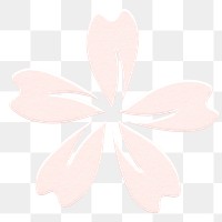 Pink png flower on transparent background, sakura illustration