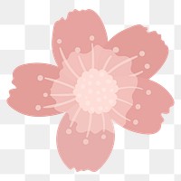 Pink flower png on transparent background