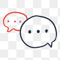 PNG text bubble, message & communication transparent background