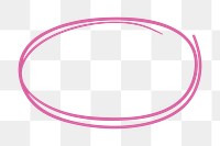 PNG pink doodle circle, bubble transparent background