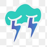 PNG rain cloud, doodle transparent background