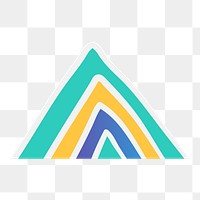 PNG colorful triangle, doodle transparent background