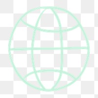 PNG grid globe, worldwide network transparent background