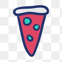 PNG doodle pizza slice, food transparent background