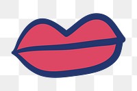 PNG red lips, mouth transparent background