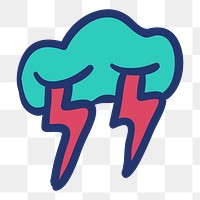 PNG doodle rain cloud transparent background