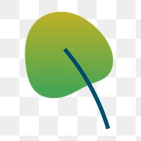 PNG green gradient tree, environment transparent background