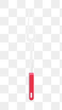 PNG barbecue fork, cute kitchen tools transparent background