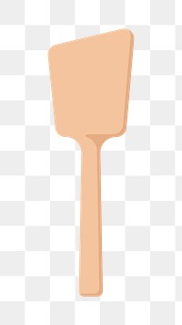 PNG wooden spatula, cute kitchen tools transparent background