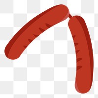 PNG red sausage, butcher transparent background