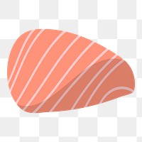 PNG cute salmon illustration, food cooking transparent background