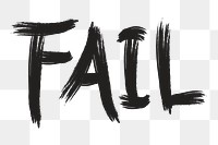 PNG fail word, black typography transparent background