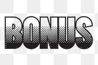 PNG bonus word, comic dots pattern transparent background