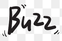 PNG buzz word, black text transparent background