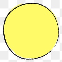 PNG yellow circle badge element transparent background