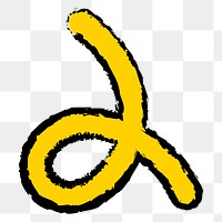 PNG yellow squiggle element transparent background