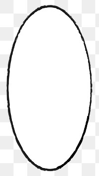 PNG white oval frame element transparent background