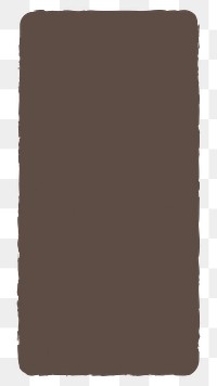 PNG brown rectangular badge, transparent background