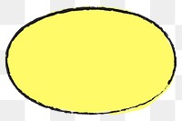 PNG yellow oval badge , simple design transparent background