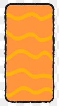 PNG orange wavy line badge, transparent background