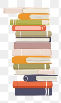 PNG colorful book spine  illustration transparent background