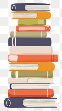 PNG colorful book study transparent background