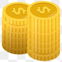 PNG coin stack money financial transparent background