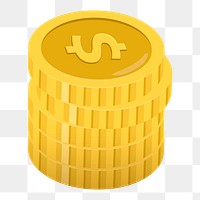 PNG coin stack finance financial transparent background